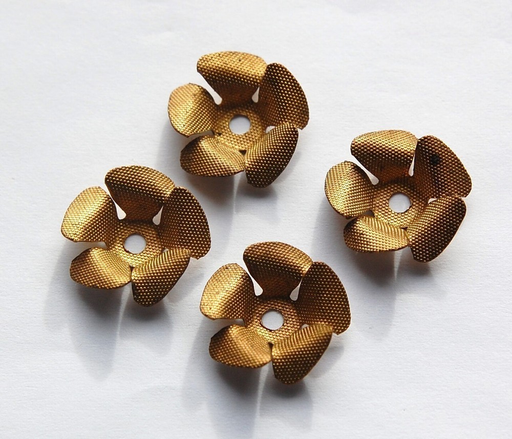 Brass Flower Settings Bead Caps mtl237