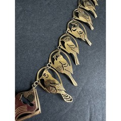 Wild Bryde Field Guide Song Bird Watcher Necklace Gold Tone Rare Vintage 25″