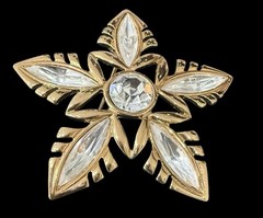 Vintage Napier Gold Tone Star Flower Brooch