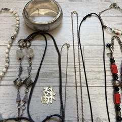 Vintage & Modern Asian Jewelry Lot Natural Mixed Gemstones Amethyst Pink Quartz
