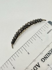 Antique Victorian Brooch Pin Crescent Moon Love Luck Paste Stones C Clasp Read