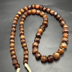 Old Mali Striped Agate Style Beads Vintage African Old Glass Beads