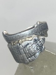 Twas the night before Christmas ring size 5.50 spoon band Gorham sterling silver