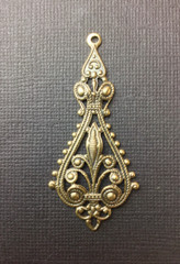 27703 – 2 Pc Filigree Dangle Jewelry Finding Brass Ox