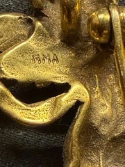 Signed MMA Vintage Gold Tone Cherub Brooch or Pendant Metropolitan Museum of Art