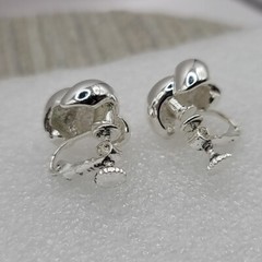 Vtg Napier Screw Back Silver Tone Love Knot Twist Clip On Earrings