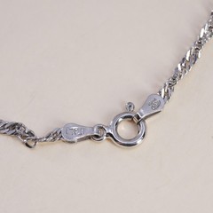 7″, 2mm, Vintage Milor sterling silver bracelet, Singapore chain bracelet