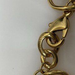 Multi Chain Necklace Gold Tone Linked Chunky Bold Layered 18 In