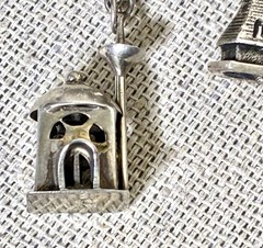 Vtg 800 Silver Charm Bracelet 900 Charms Travel Italy Europe Gondola Eiffel 50g