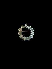 Antique Signed Carter, Gough & Co. 14K Yellow Gold Daisy Wreath Small Brooch