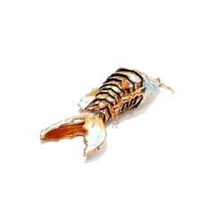 Vintage Closionne Articulated Fish Pendant Multi Color SEE DESCRIPTION Free Ship
