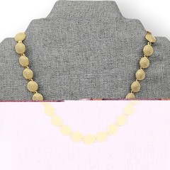 Vintage Rope Spiral Chain Necklace Round Link Matte Gold Plated 80s 17.5″ Long
