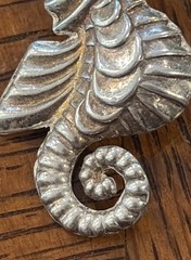 Vintage Sterling Silver Seahorse Earrings Flaw See Pics Not Visible From Front