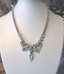 Eisenberg Rhinestone Vintage Necklace 16″ Excellent Condition N326
