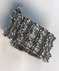 3.15 CTTW SI2 I Natural Diamond 14k White Gold Tennis Bracelet 19.4 G