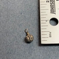 Tiny Flower Pendant Charm Silver Retro BoHo Vintage Classic Soft Girl Cottage