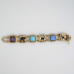 Vintage Kruger Park South Africa Souvenier Link Bracelet