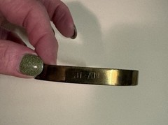 Vintage Brass Thick ID Bracelet monogrammed