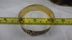 Rare Vintage Silver 875 Niello Bracelet Leaves Swirling Golden Patina Russia