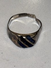 VTG Sodalite Sterling Silver 0.925 Men’s pinky