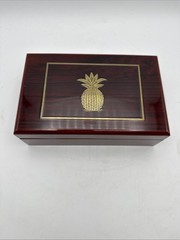 Vintage Jewelry Box Pineapple Design Filled with Vintage Jewelry Mixed Lot