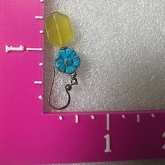 Vintage Artisan Wire Earrings 2 Pr Dangle Hoop Stones