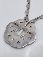 VTG MARGOT DE TAXCO MEXICO MODERNIST STERLING SILVER 925 ENAMEL NECKLACE