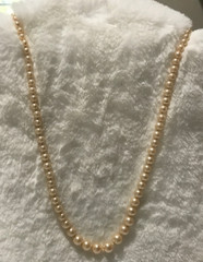 Vtg. 3 Faux High End Pearl Necklaces 1 Marked G Silver On Clasp (See All Photos)