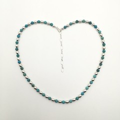 Silver Schark Handmade Sterling Silver & Turquoise Choker Necklace 16-19″ #41