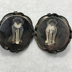 Vintage Silver Alloy Stunning Large Dementional Lion Head Clip-on Earrings