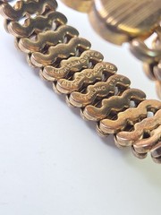 Vintage Gold Filled Sterling Pitman & Keeler American Queen Sweet Heart Bracelet