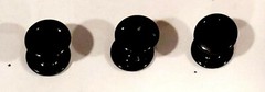 Antique Vintage Black Two Sided Stud Button 3/8″ Diameter 3/ set #S317