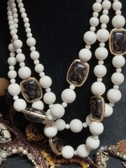 Vintage To Modern Costume Jewlery Lot Earth Tones Necklaces And Bracelets