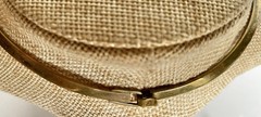 Vintage Artisan OOAK Brass and Silver Metal Torque Necklace, 17 inches