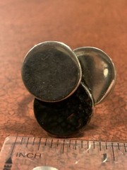 Vintage Sterling Silver Triple Layer Disk Modern Art Size 10.5-11 Statement Ring