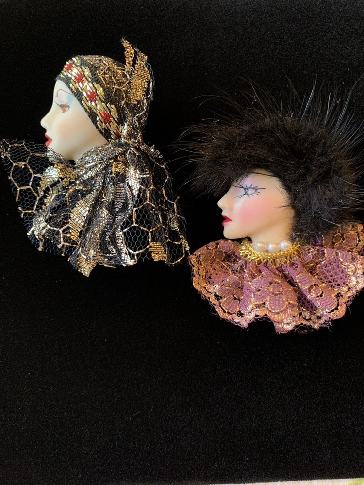 1940’s -1950’s Lucite Glamour Girl Diva Pins