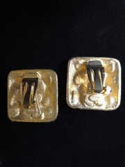 VTG Signed CRAFT Leopard Print Citrine Rhinestone Necklace & Earrings Set
