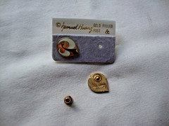 VINTAGE SAMUEL HUANG DESIGNER CLOISONNE PHOENIX BLACK WHITE ENAMEL STUD EARRINGS