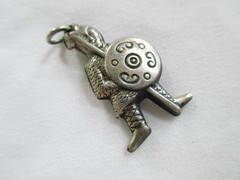 Vtg Sterling Charm Double Sided Roman Warrior **2.6 Grams**