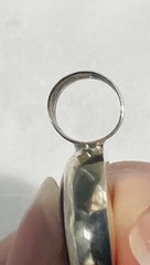 Red Gemstone Pendant From Mexico 925 Silver 3/4 Inches Long 1/2 Inch Wide ￼￼