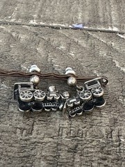 WM Co. Wheeler Manufacturing Sterling Train Post Earrings