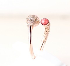 Rare 18KT Rose Gold 2.78ct Conch 0.80ct Diamond Ring ! 100% Genuine Conch Peal !