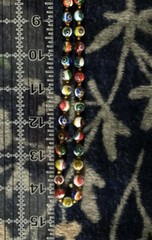 Vintage Venetian Murano Millefiori Art Glass Bead 29” Necklace Gold Silk Knots