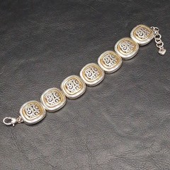 BRIGHTON Master Scroll Link Bracelet Silver/Gold Tone. 18.150