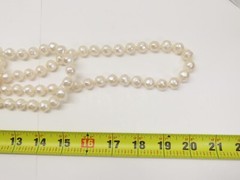 Vintage Beaded Necklace Lot Faux Pearl Ivory Gold Beaded Accents D2364