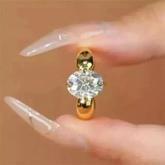 2Ct Oval Cut Lab Created Diamond WeddingEngagement Ring 14K Yellow Gold Plated