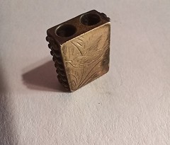 Victorian Charm For Slide Bracelet Necklace or Watch Chain Bird and Fern Motif