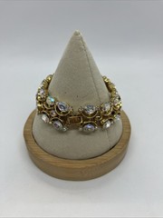 Vintage Crown Trifari Aurora Borealis Link Bracelet 7 Inches Read Description