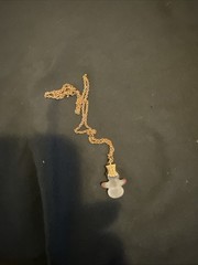 Avon Vtg Pendant Gold Tone Hat Frosted Snowman Christmas Holiday Jewelry