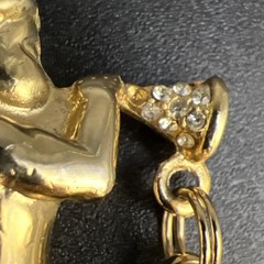 Vintage Revlon 1.5” Cherub Angel Watch Brooch Pin Gold Tone New Battery